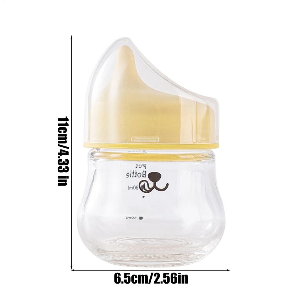 Inclination Anti Choking Design Kitten Bottle Portable Anti-Choking Pet Feeder Puppy Milk Feeder With Nipples For Cat Dog