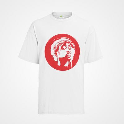 Mens 2pac Hip Hop Face Tupac Shakur Black Body Biggi Music Rapper T-Shirt Mens Womens Tees Top