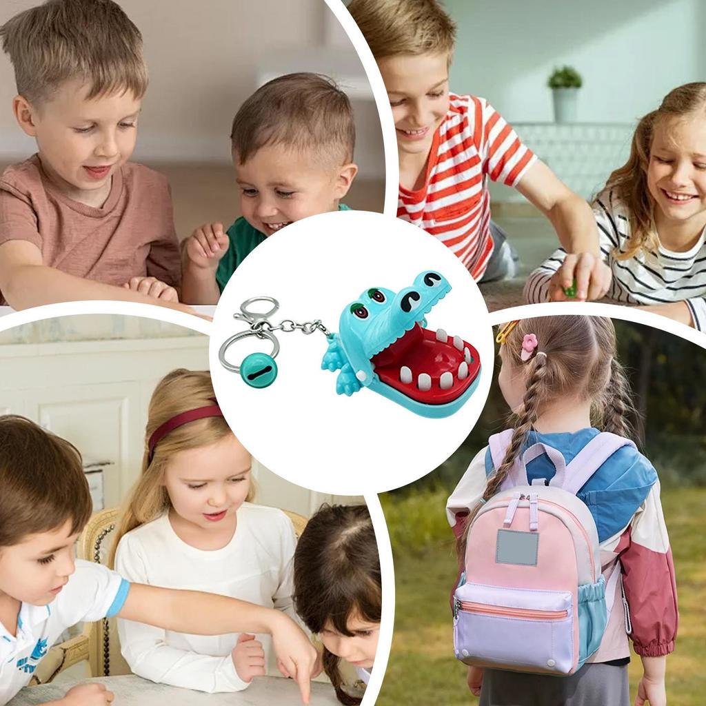 Finger Biting Keyring for Kid Interactive Finger Biting Shark Toy for Girls Novelty Collectible Kid Animal Toy for Home School