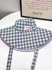 Plaid Bucket Hat Women'S Summer Wide Edge Lace-Up Big Brim Showing Face Small Sun Hat Sun Protection Hat Basin Hat