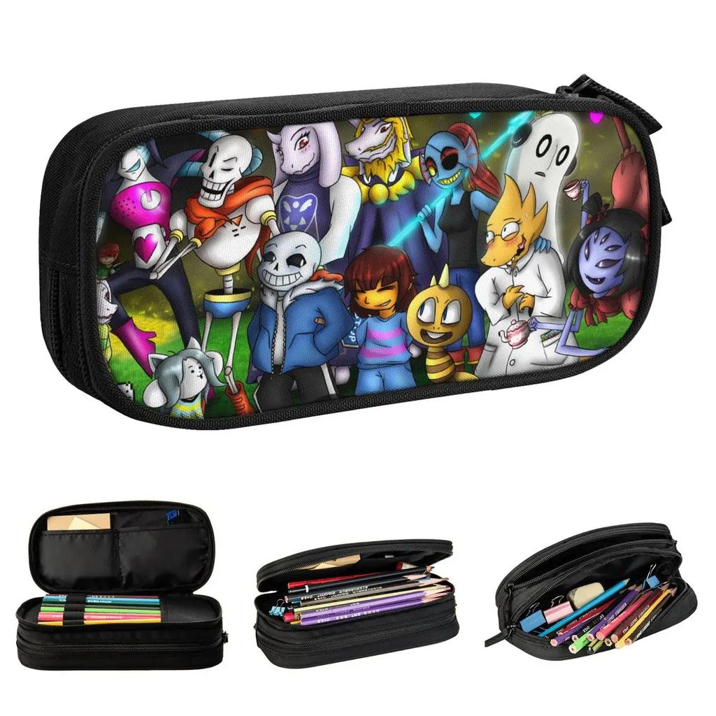 Undertale Pencil Cases Gamer Gaming Pencilcases Pen Box for Student Large Storage Bag Students School Gifts Stationery