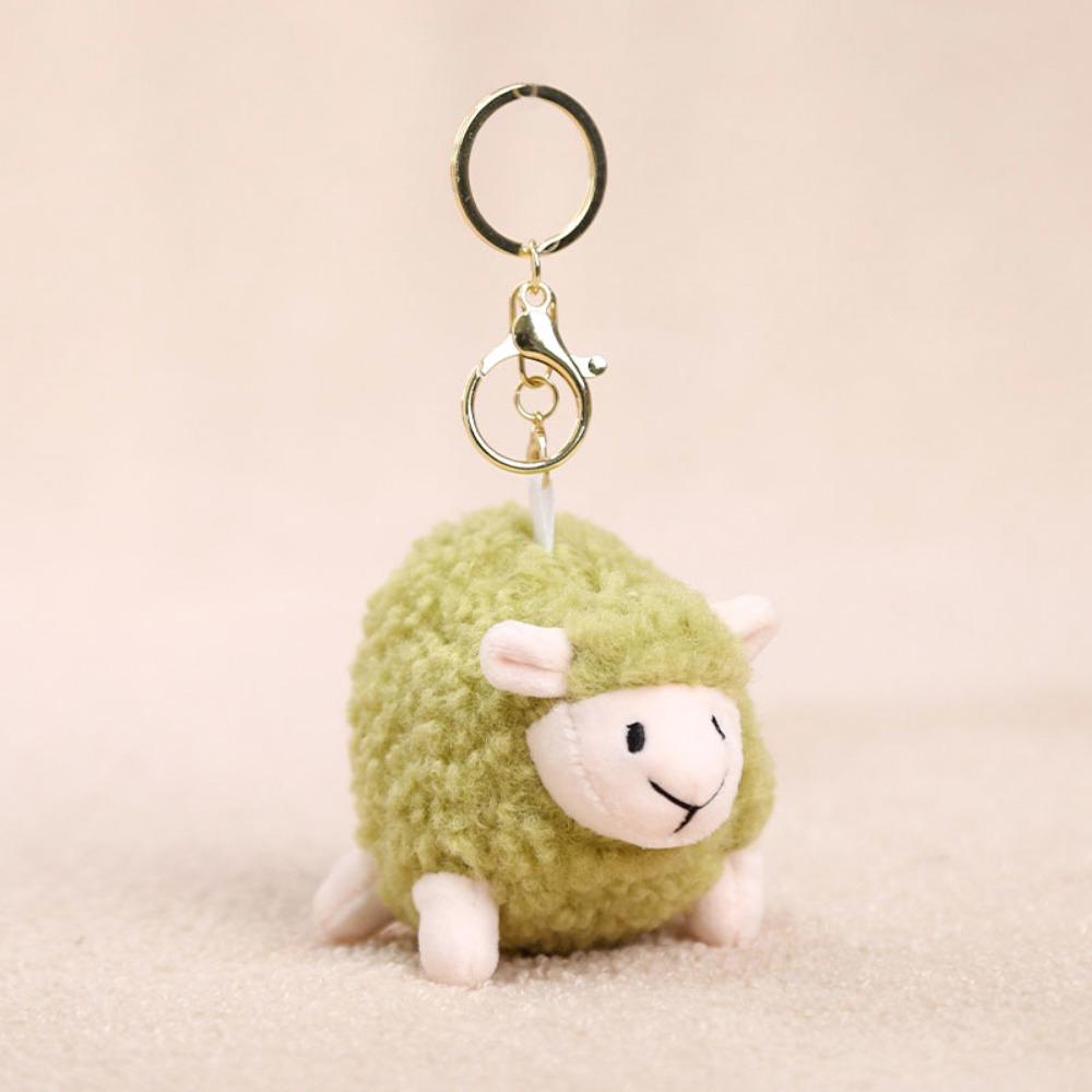 Lifelike Lamb Plush Keychain Plush Chubby Lamb Plush Toy Stuffed Animal Keyring  Bag Decoration