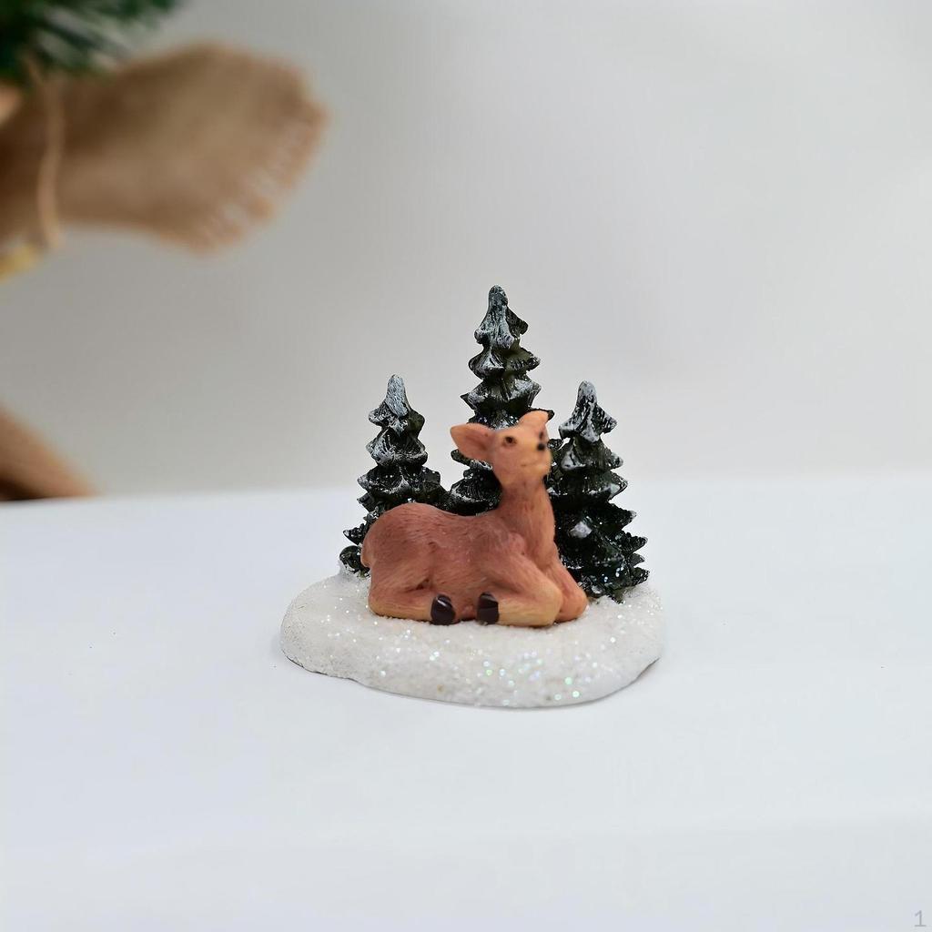 Christmas Animal Figurine Miniature Resin for Birthday Gift