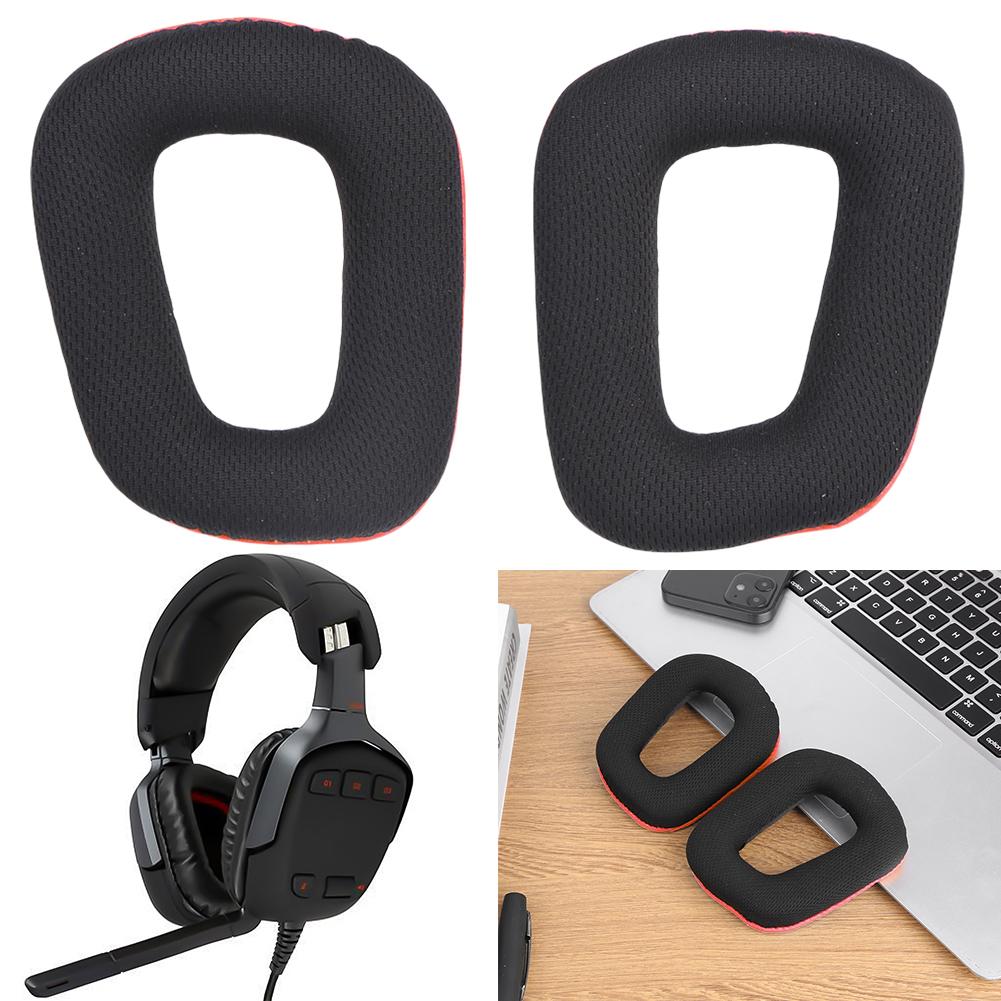 1 Pair Replacement Ear Cushion Protein Leather/Mesh Fabric Headset Ear Cushions Ear Cups Cover for Logitech G331 G231 G431 G432