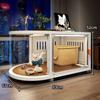Spacious All-Season Cat Villa: Indoor Cabinet, Bed, Toilet, and Cage