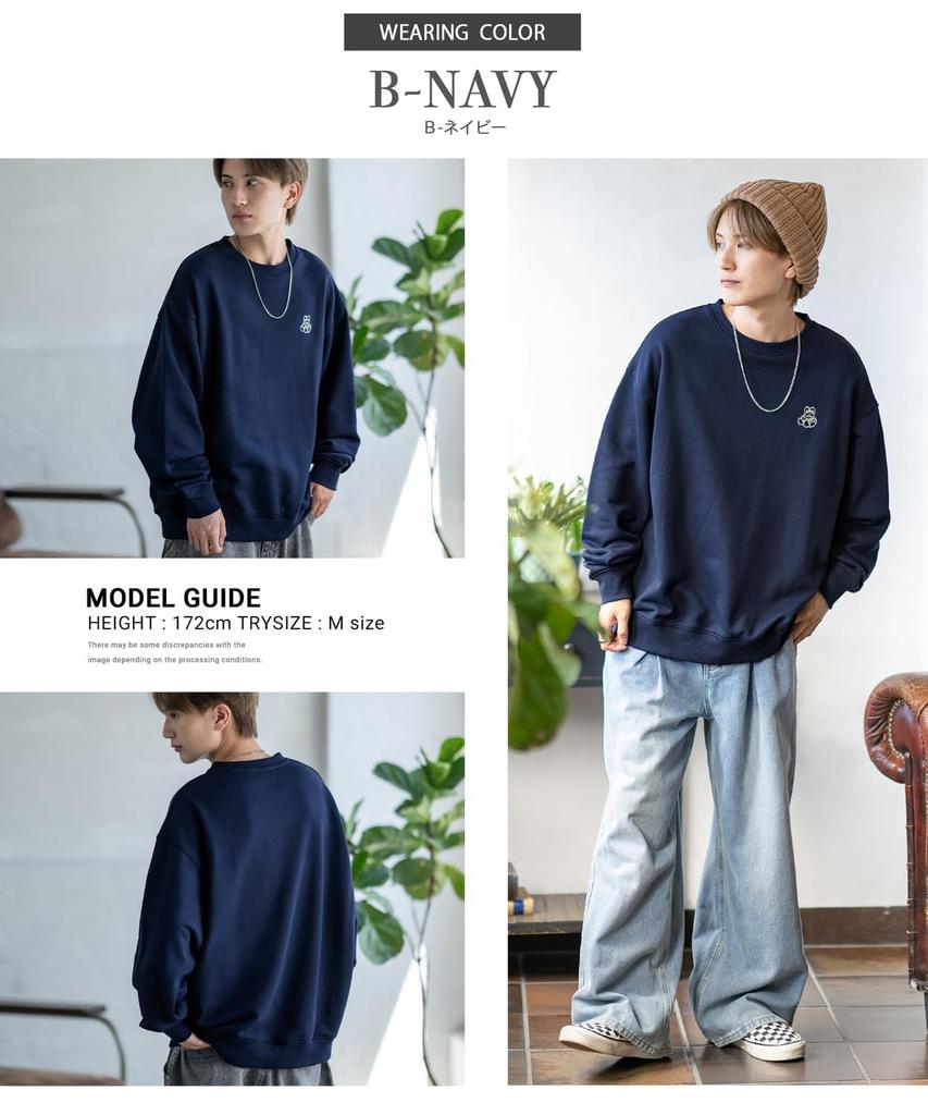 [IMPROVES] [SIDEWAYSTANCE] Embroidered One-Point Fleece Sweatshirt