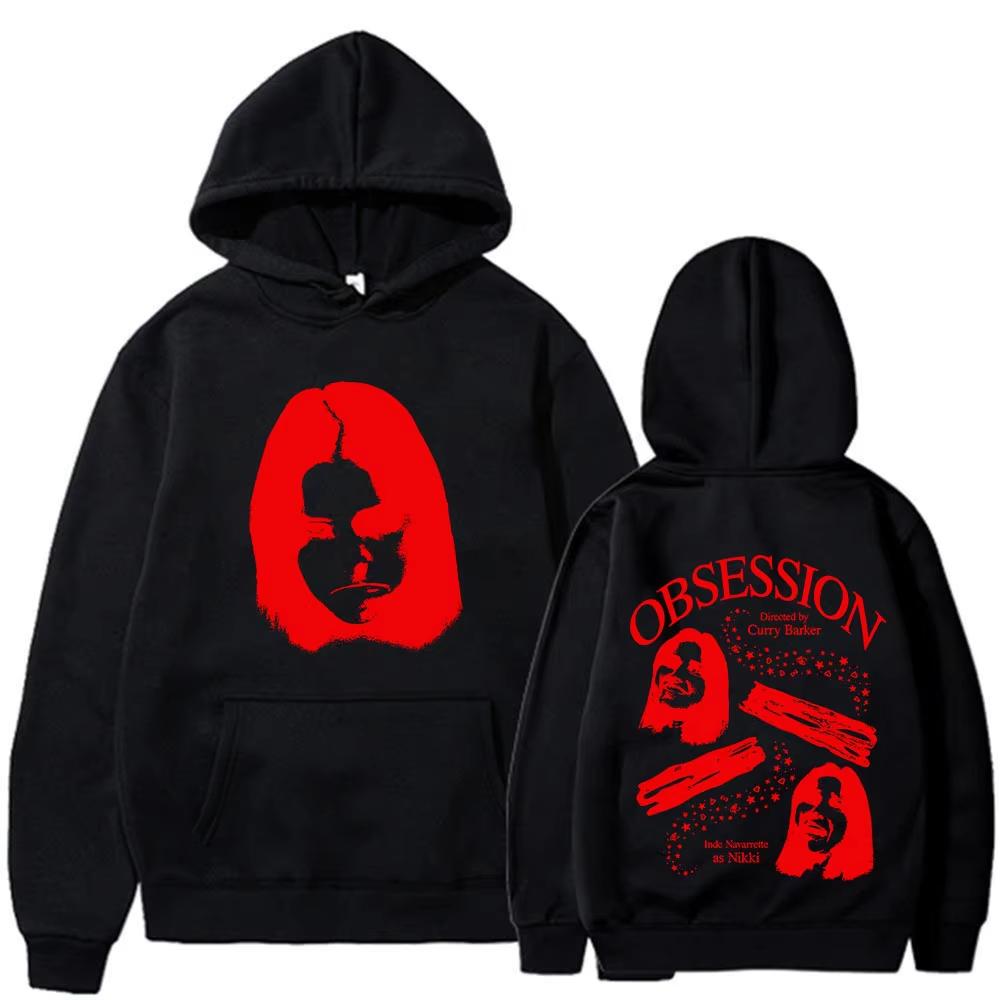 Horror Movie Fan Nikki Hoodie, Men's Fashion Vintage Gothic Long Sleeve Loose Hooded Sweatshirt Streetwear Hoodies