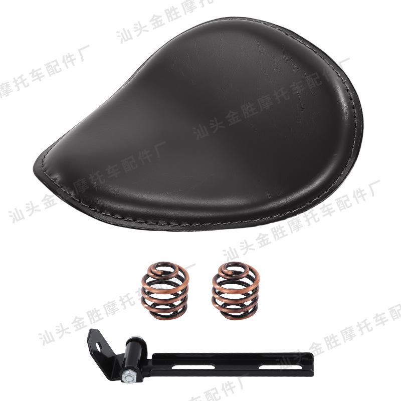 Retro Triangle Seat Bag for Harley Motorcycle - Leather Spring Cushion Accessory