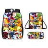 Pattern Backpack Pikachu Shoulder Bag Pencil Case Three Piece Set
