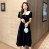 Summer French Retro Hepburn Style Temperament Skinny Long Dress Muse Fan Doll Collar Belt First Love Platycodon Dress