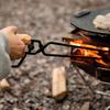 Log Tongs Beech Wood Handle Iron Clamp High Temperature Resistance Fire Tongs for Outdoor Log Tongs