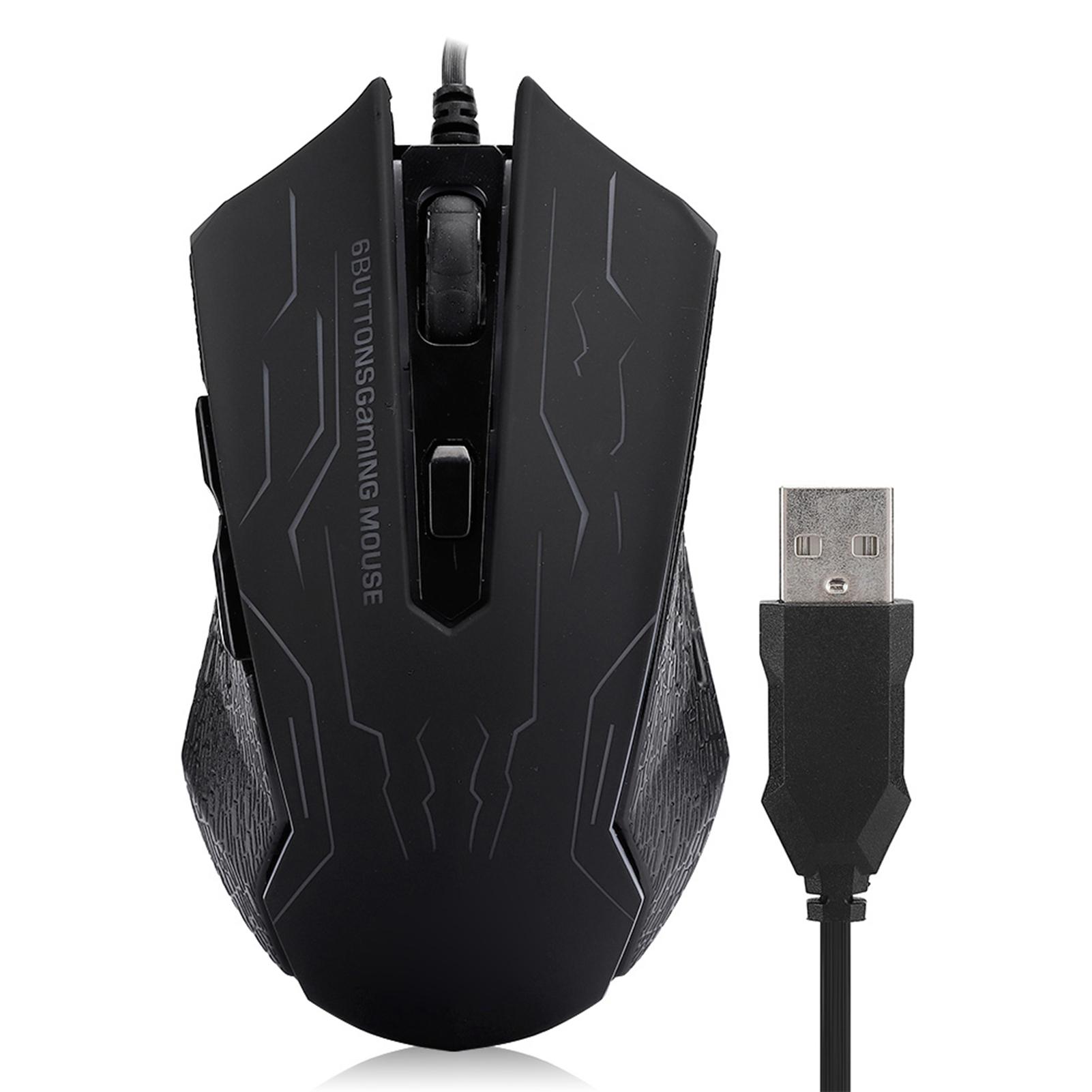 

Silent Gaming Mouse USB Wired Desktop Laptop Mouse G6 1.5m 6-Gear Adjustable белый