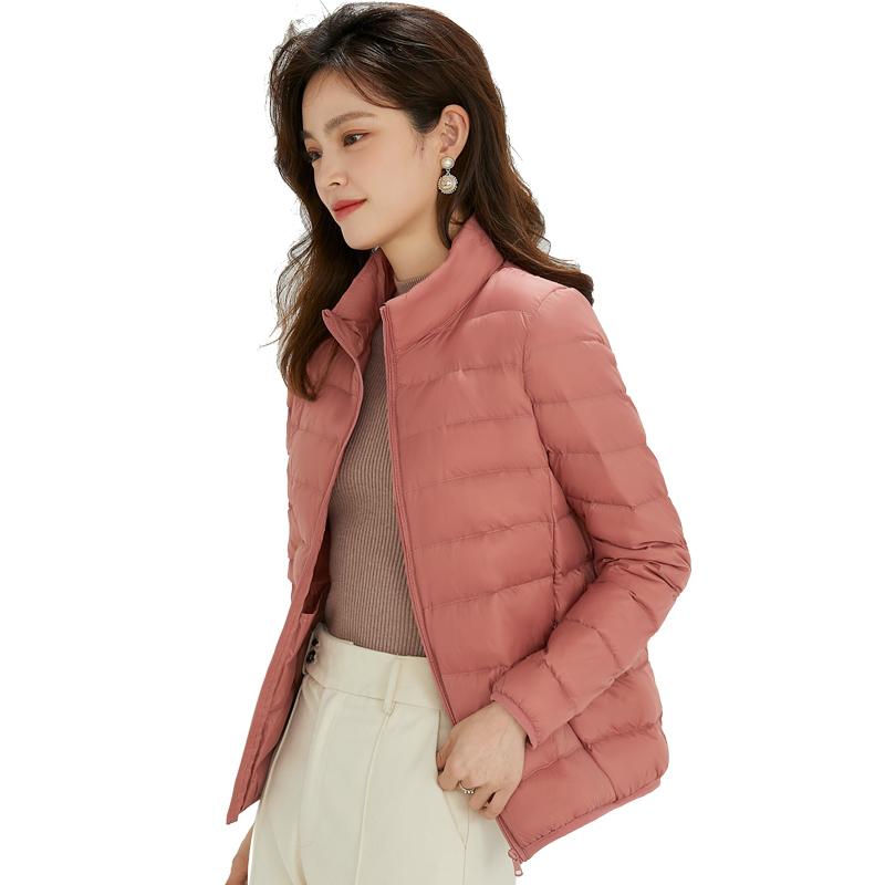 Donna Alta Qualità Ultra Leggero 90% Piumino D'anatra Bianco Giacche Donna Manica Lunga Parka Tessuto Morbido Corto Top Cappotto Giacca A Vento 4XL