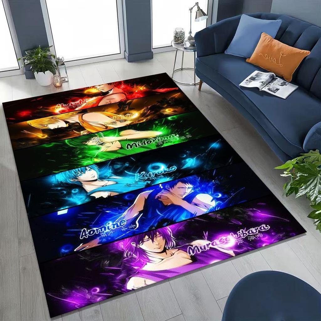 Anime Kuroko's Basketball Cartoon Art Carpet Rug for Bedroom Living Room Sofa Home Doormat Decor,Large Kid Non-slip Floor Mat