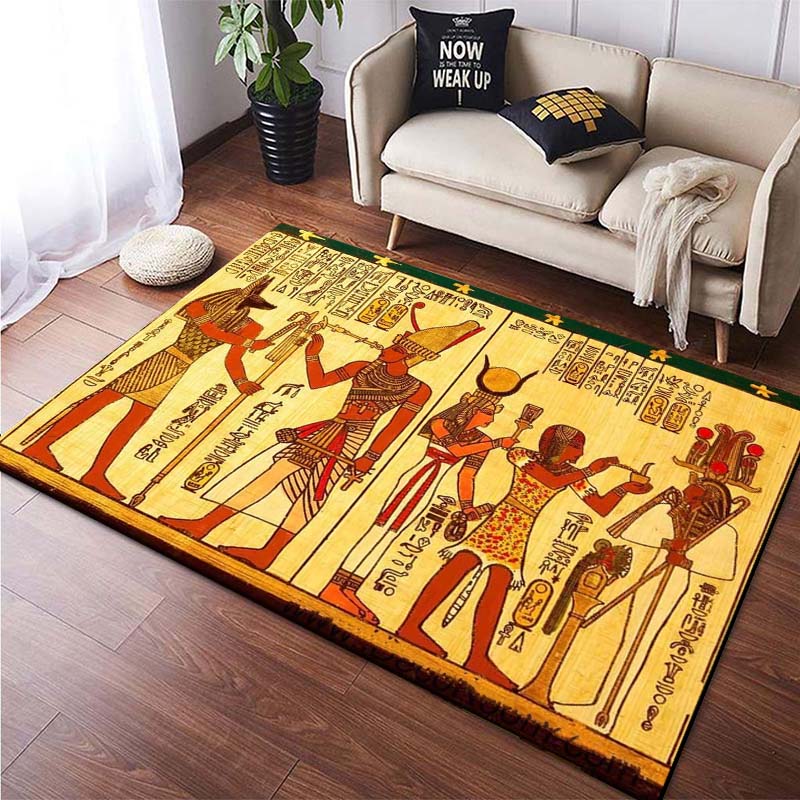 15 Sizes Ancient Egypt God Wall Art Carpet Rug for  Living Room Bedroom Rug Washable Floor Mats Household Area Mat Home Decor