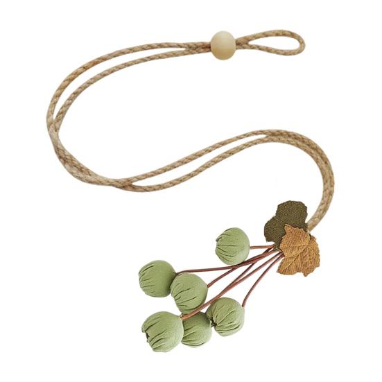 Yousheng 2Pcs Curtain Tie Pumpkin Decor No-Drill Installation Decorative Curtain Holders Living Room Bedroom Balcony Curtain Tiebacks