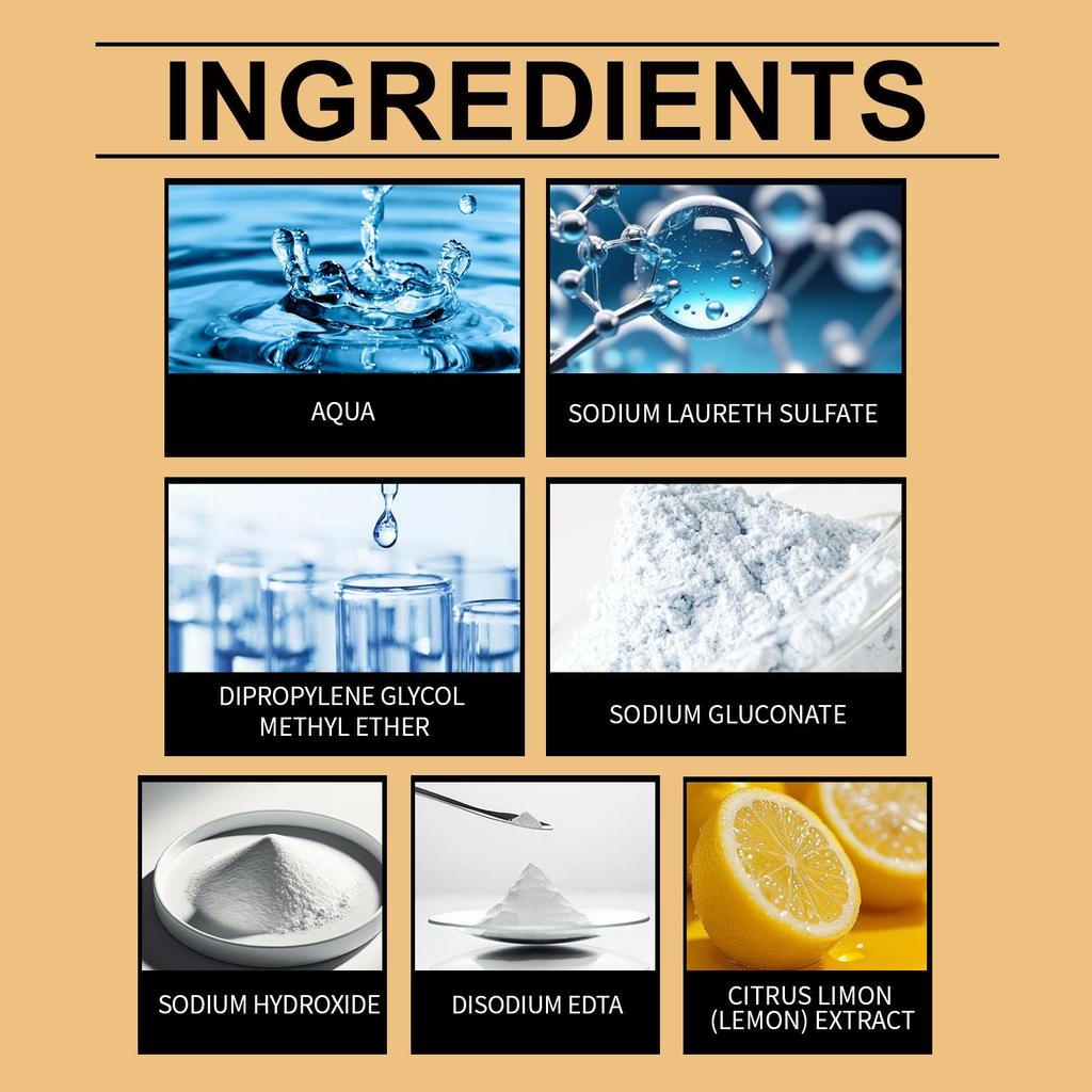 Jue-Fish Heavy-Duty Grease Remover Emulsifies Stubborn, Old Grease Coconut Oil Amide / Freeze-Resistant at Low Temperatures (120ml)