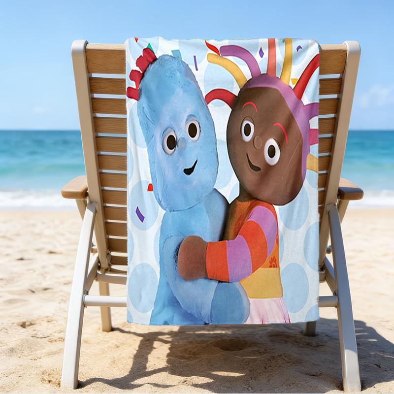 Ultra-Soft Beach Towel with In the Night Garden Theme,Ideal for Pool - Camping, Diving - Perfect Travel Essential, Vibrant Beach Towel.