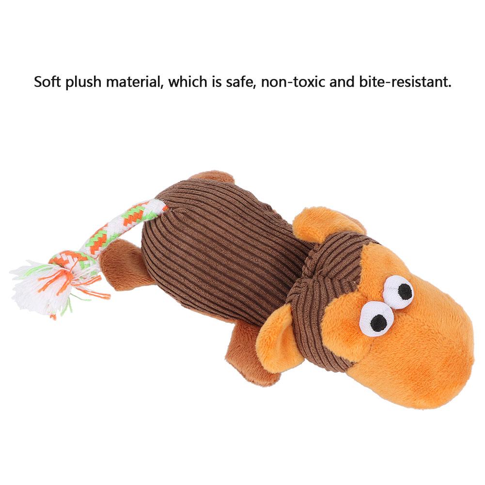 2PCS Set Pet Dog Squeak Chew Toy Soft Plush Duck Monkey Sound Toys