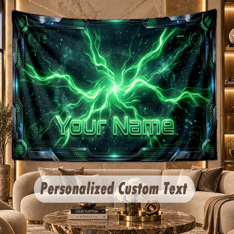 Neon Colorful (162) Theme Personalized Tapestry Custom Name Text Wall Hanging Tapestry Home Background Decoration