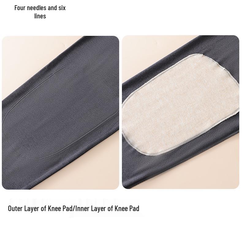 Men's Warm Cashmere Underwear Set: Autumn/Winter Flannel Base Layer with Knee Pads