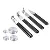 Metallton-Schnitzwerkzeug-Set mit glattem Arbeitskopf zum Formen von Linien, Ecken, Rillen, feinen Formen und detailliertem Ton-Bastel-Markieren