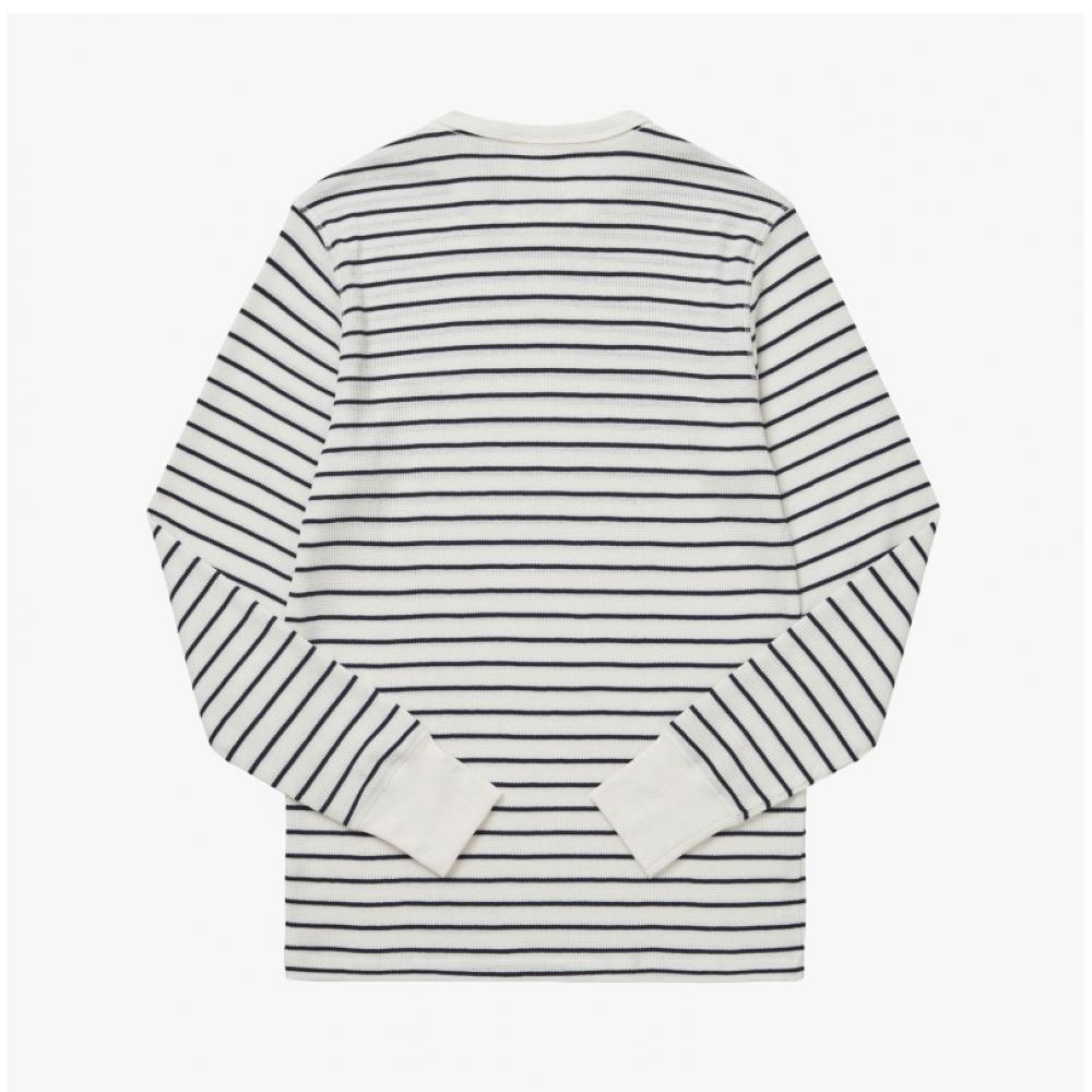 Tommy Hilfiger 09t4224 112 Termální vaflové pánské tričko s dlouhým rukávem s pruhy