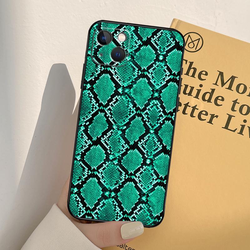 Etui ze skóry węża Pythona do iPhone'a 13 12 11 14 Pro Max Mini XR X XS MAX 6S 7 8 Plus SE 2020 2022