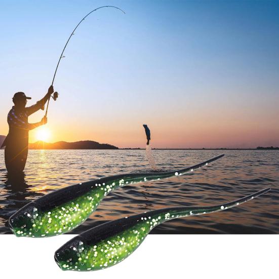 0.7g/5cm Artificial Bait Vivid Skin Catch Fishes Durable Double Color Needle Tail Soft Tadpole Bait Angling Supplies