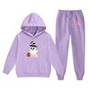 Kids Halloween Hoodie and Pants Set Ghost Print Hooded Sweatshirt and Matching Bottoms Comfortable Casual Outfit for Boys and Girls