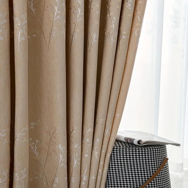 

1 шт. жаккардовая занавеска из скандинавского дерева — стильная отделка окон для спальни, офиса, кухни, гостиной и кабинета — идеальна