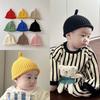 Solid Color Baby Knit Cap Korean Style Baby Beanie Hats Cute Baby Hat  Winter