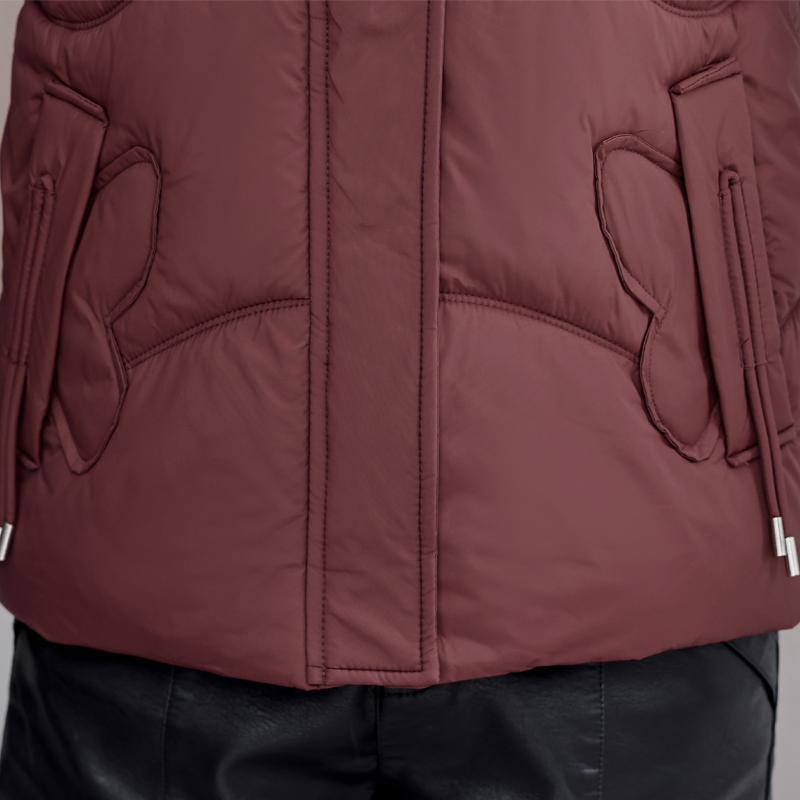 Plus Size XL-5XL Middle Age Woman Winter Short Coats Hooded Elegant Loose Thick Warm Parkas Female Jacket