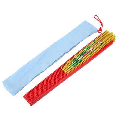 Tai Chi Martial Arts Kung Fu Bamboo Silk Fan Right Hand Wushu Dance Pratice Training (Gold)