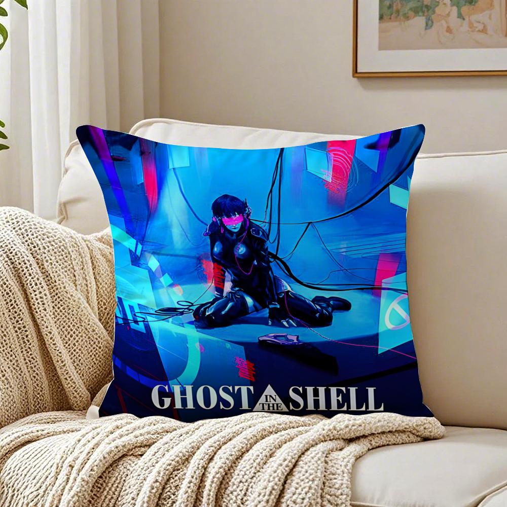 anime scifi GGhost IIn The SShell Cushion Cover Pillowcase Antidustmite living Room Sofa Decor Cushion Room