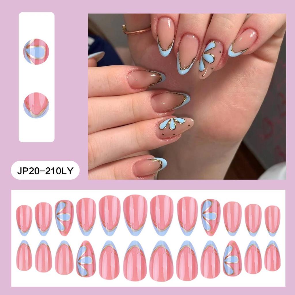 Pegatinas Desmontables para Uñas Estilo Europeo y Americano - Uñas Postizas Simples y Llevables