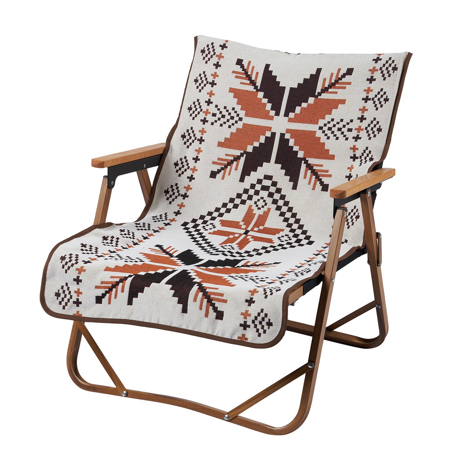 Чехол на стул в стиле ретро с геометрическим узором складной чехол на спинку стула в стиле бохо чехол для сиденья для кемпинга декор для пикника 50x90cm 7987₽