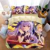 Anime G-Genshin Impact Duvet Cover Pillowcase Anime Girl Bedding Set Adult Boy Teen Children Bedroom Decoration Queen King Size