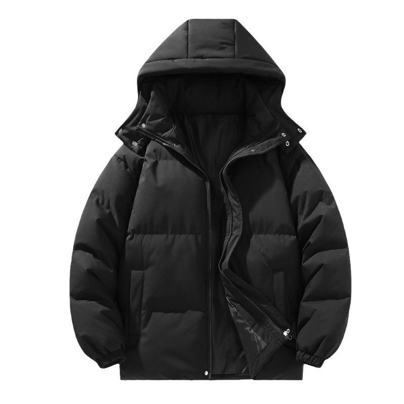 Winter New Cotton-padded Jackets for Men and Women, Down Cotton Short Fake Two-piece Hooded Couple Clothes, Trendy Brand Ruffian Handsome Thickened