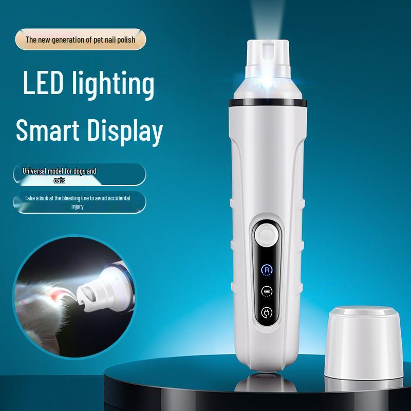LED-Krallenschleifer für Haustiere - Leiser Elektrischer Schleifer für Katzen & Hunde mit Zubehör