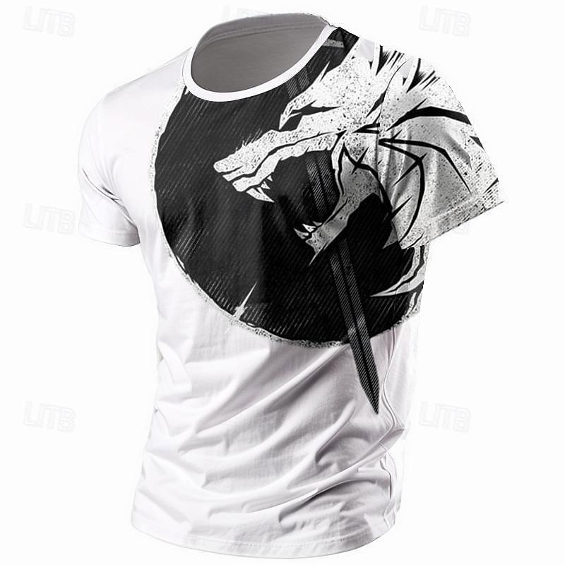 Men's T-Shirts Retro Animal Street 3d Print Short Sleeves Vintage Top T Shirt For Men Clothing Oversized Shirt Tee Summer T-Shirts Men’s