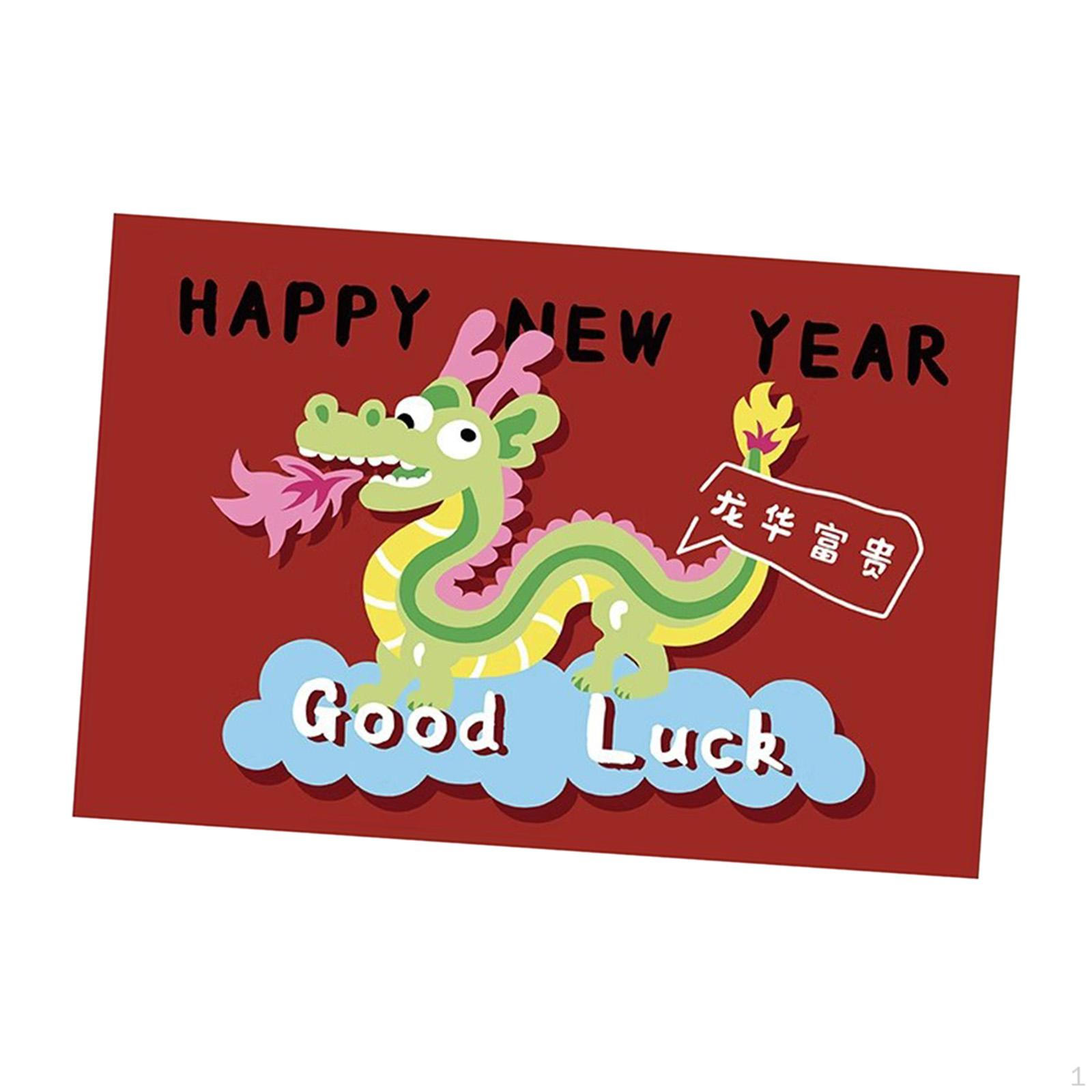 

Dragon Year Festive Red Doormat Floor Mat Rug Decorative Carpet Front Porch Style B