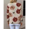 Elegant Autumn and Winter, Bohemian, Western-style Versatile Pullover V-neck Long Sleeved Women's Top, Trendy Women's Knitted Sweater