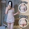 Sexy Lingerie Mesh Pajamas Perspective Set Extremely Tempting Open File Free Couple Adult Home Nightgown