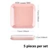 5Pcs Transparent Pink Storage Box, Nail Art Display Case for Fake Nail Tips Organizer Press-on Nails Packing Box