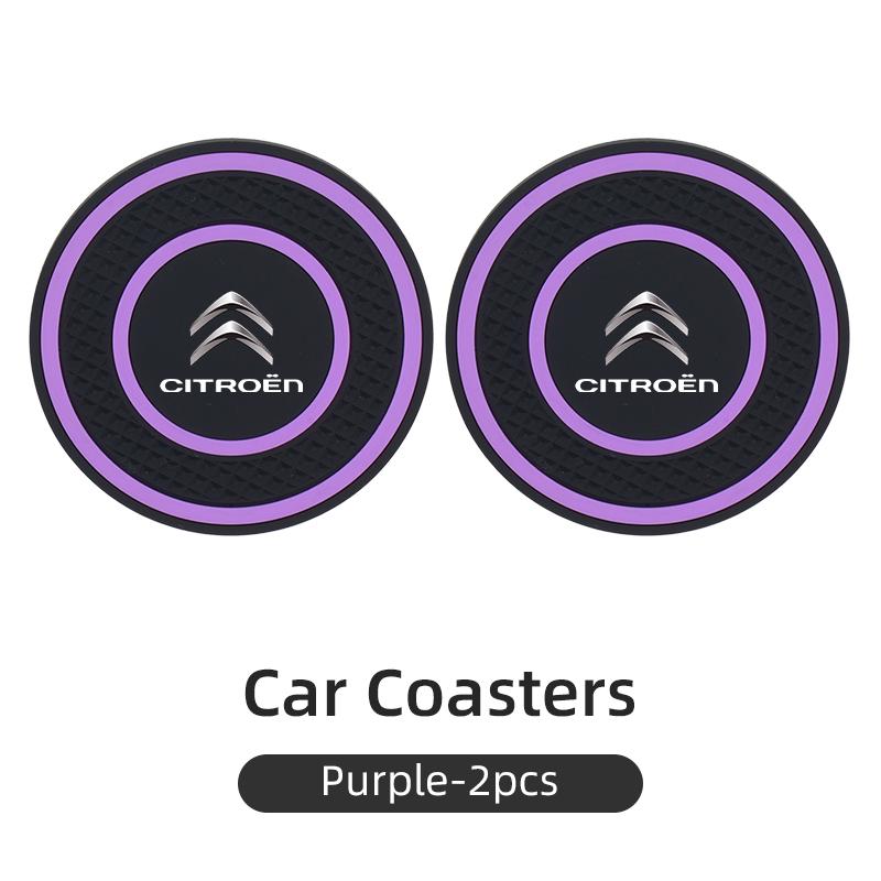 

Silicone Double Ring Car Cup Mat Anti-Slip Insert For Citroen C4 C3 C5 C1 C2 Berlingo Celysee Cactus Picasso Aircross Saxo Grand