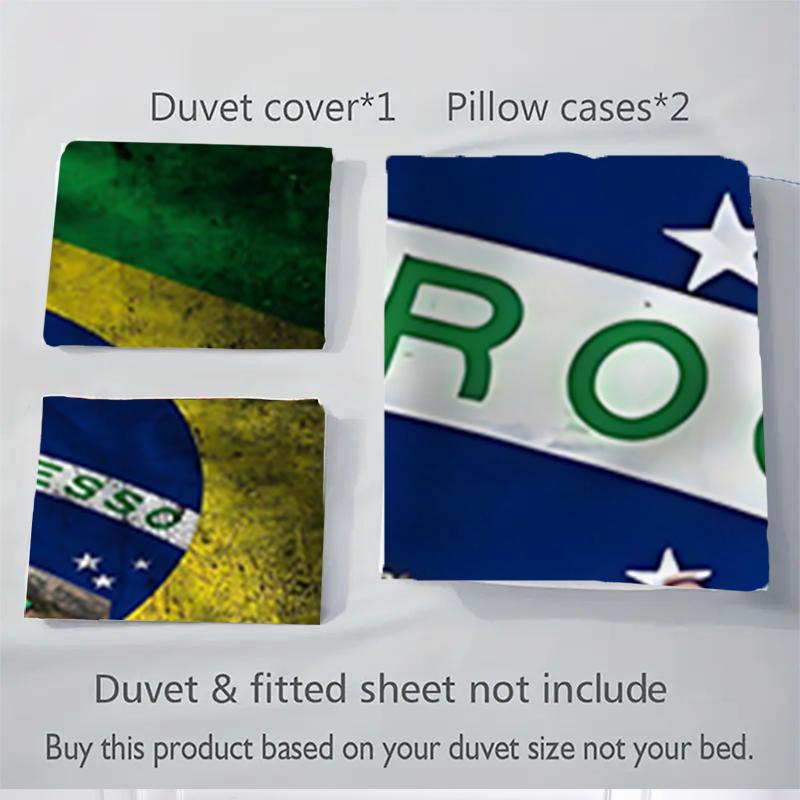 3Pcs Brazilian Celebration Bedding Sets For All Sizes New 3D Printed Bed Cover Comforter Duvet Cover Pillowcase Bedroom Decoration