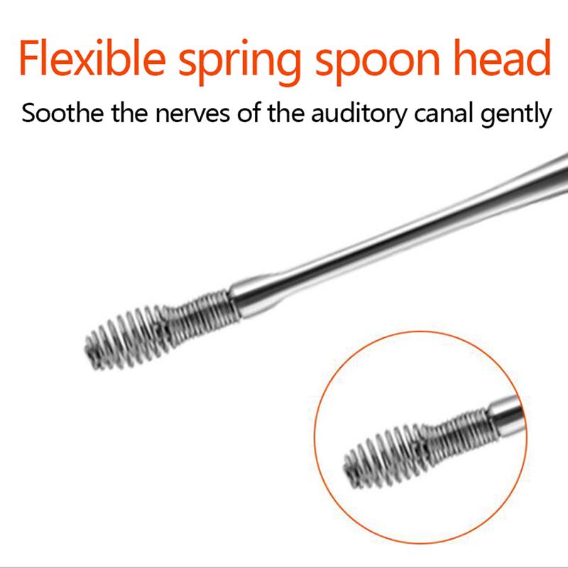6Pcs Stainless Steel Ear Pick Set – Ear Wax Curette and Cleaner Tool for Safe Ear Canal Maintenance