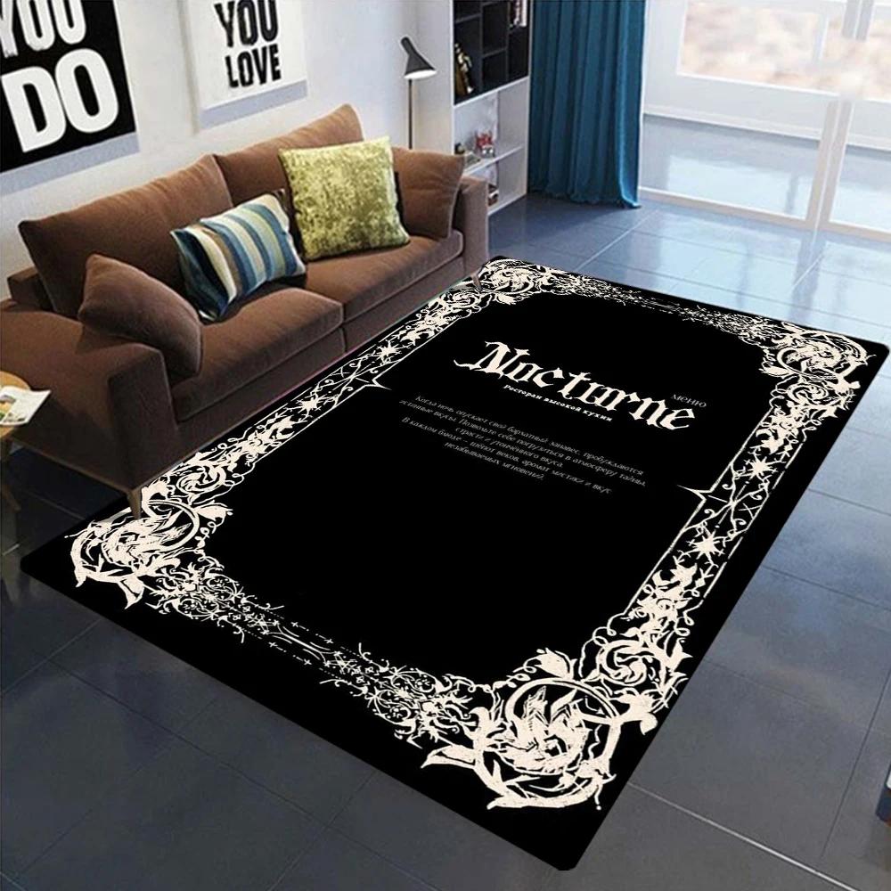 

Продвинутый черный ковер с принтом, коврик для кофейного столика на балконе, коврик для игр с белой линией для спальни, противоскользящий коврик, машина может быть подарена 40x60cm16x24in