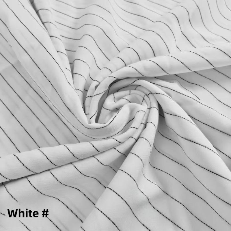 Klassischer Streifenanzugstoff Knitterfest pro Meter für Hosen Röcke Uniformen DIY Nähstoff Hängend Elastizität Weiß Rot